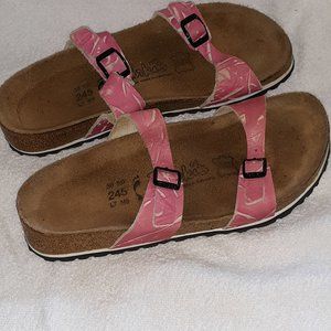 Pink/White Birki's 245 Birkenstock  Sz 38* 7.5-8